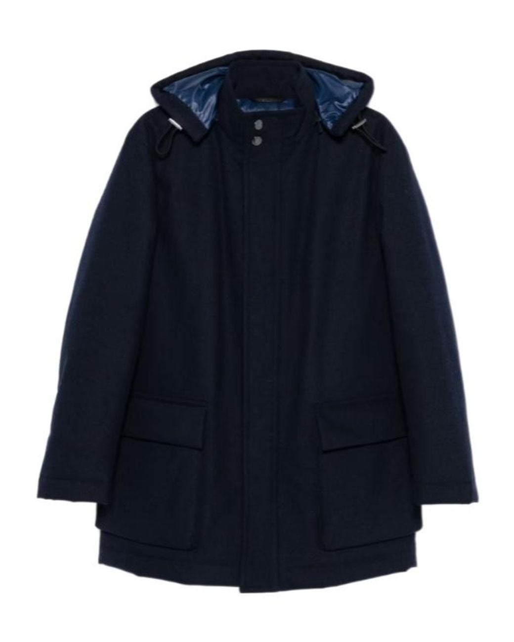 Boss Blue Flannel Padded Coat for men