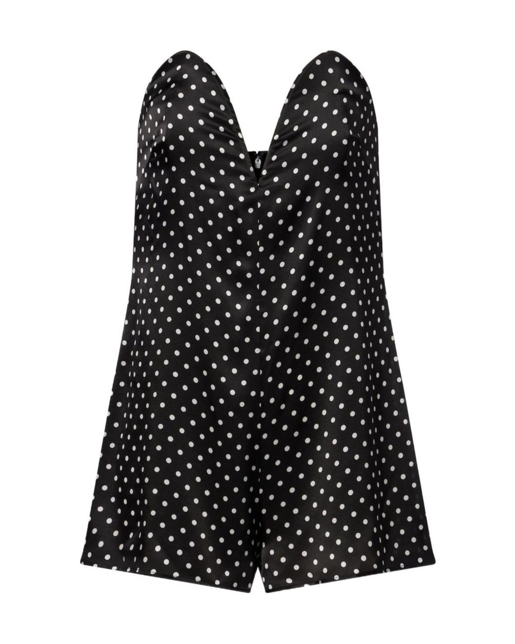 Jean Paul Gaultier Black Polka-Dot Silk Romper
