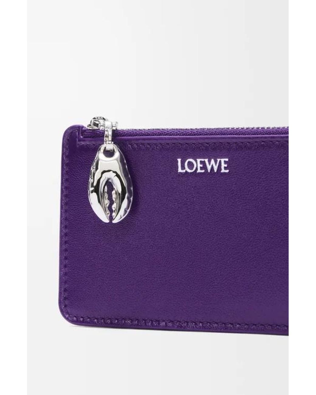 Loewe Purple Zipper Card Holder