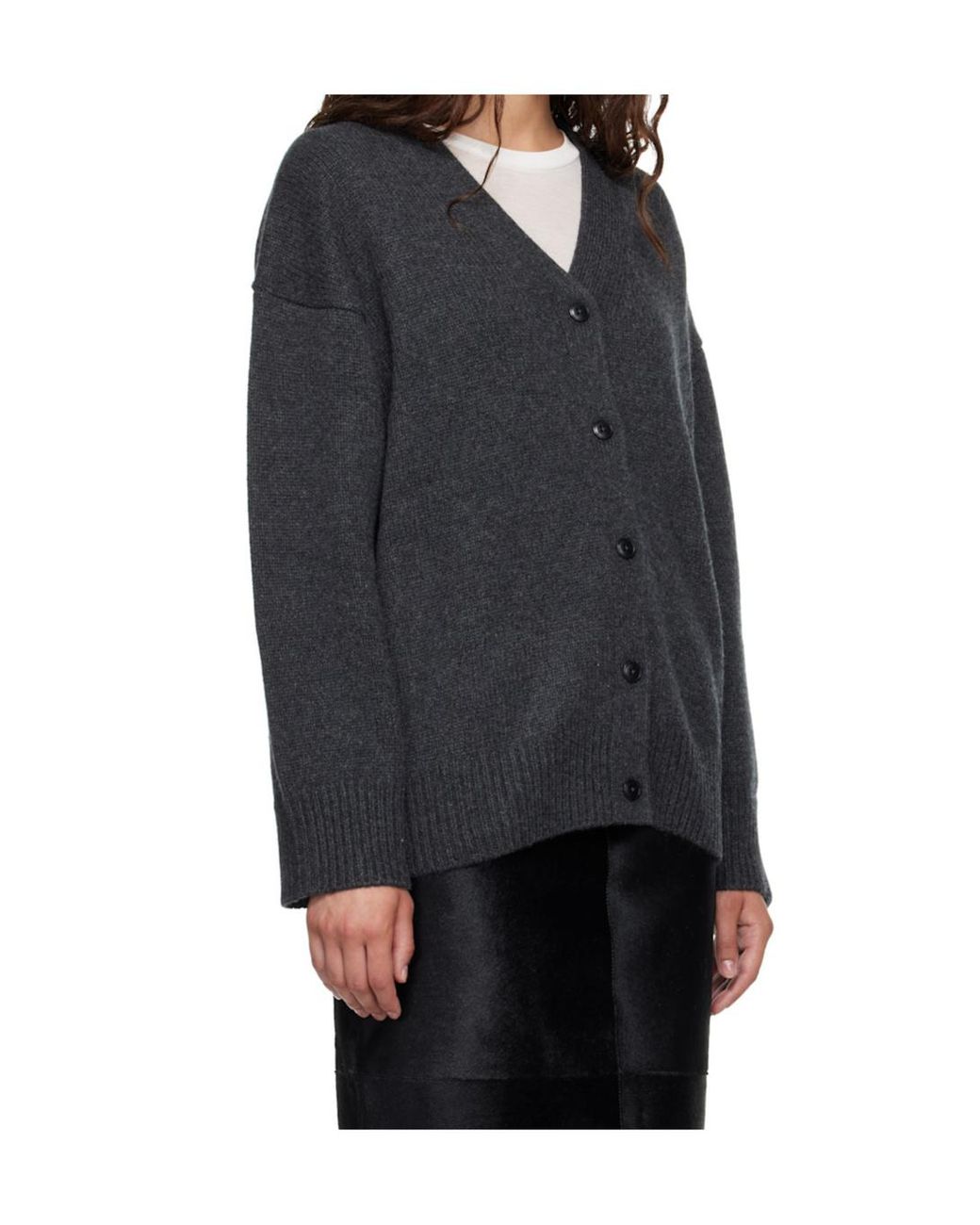 Loulou de Saison Black Button-Front Cardigan