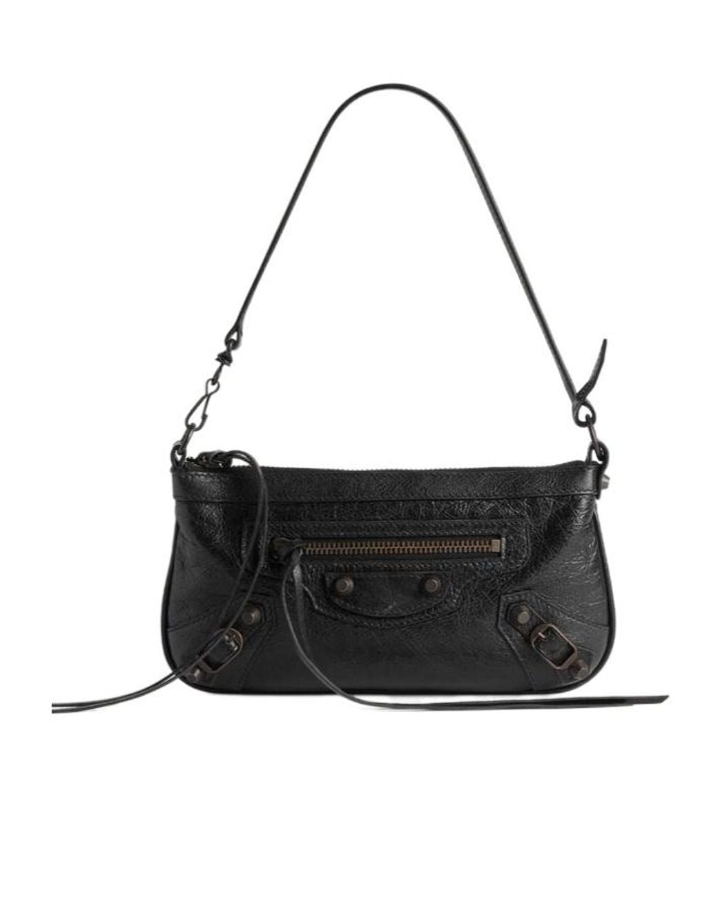 Balenciaga Black Le City Zip Shoulder Bag