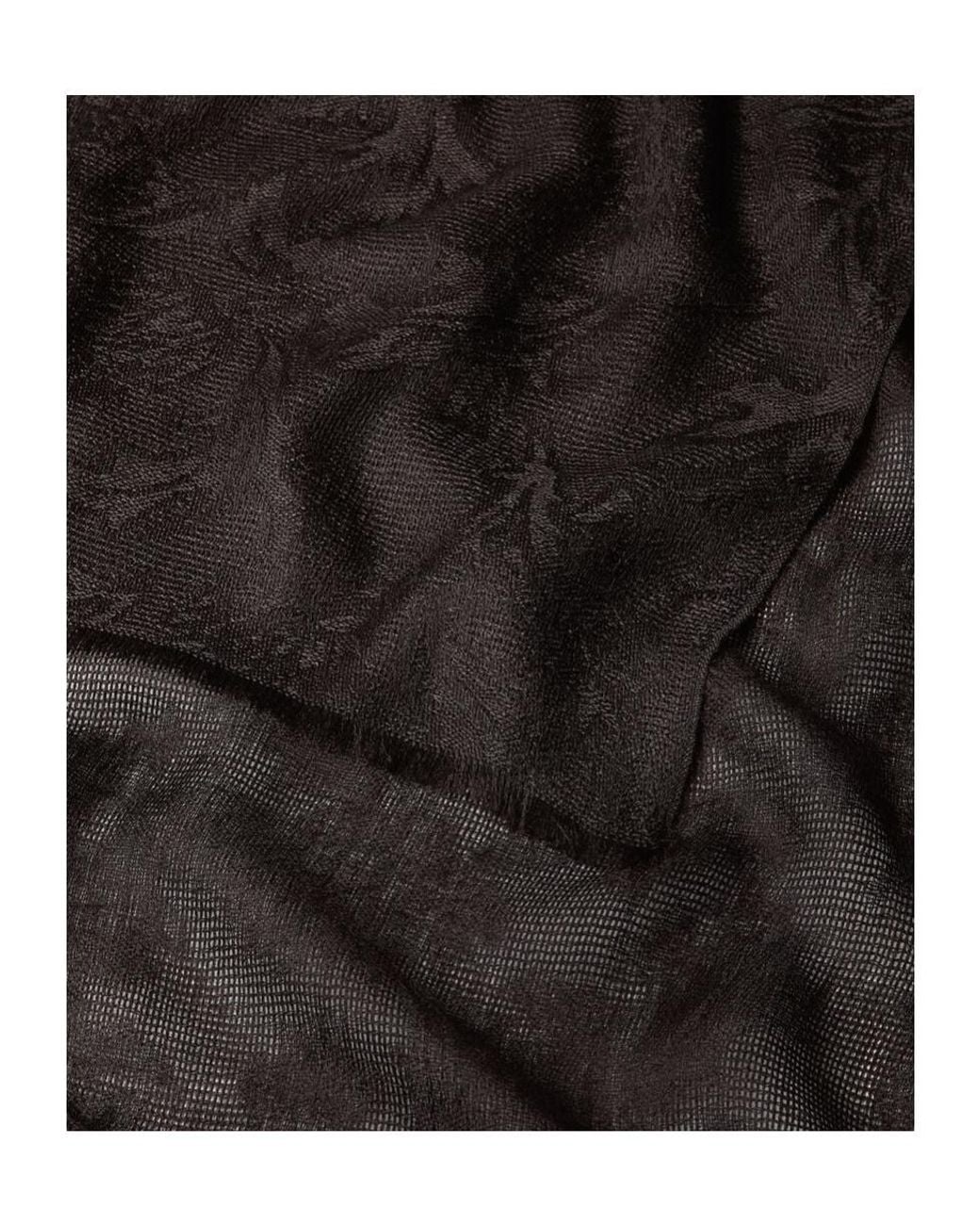 Loro Piana Black Cardo Scarf