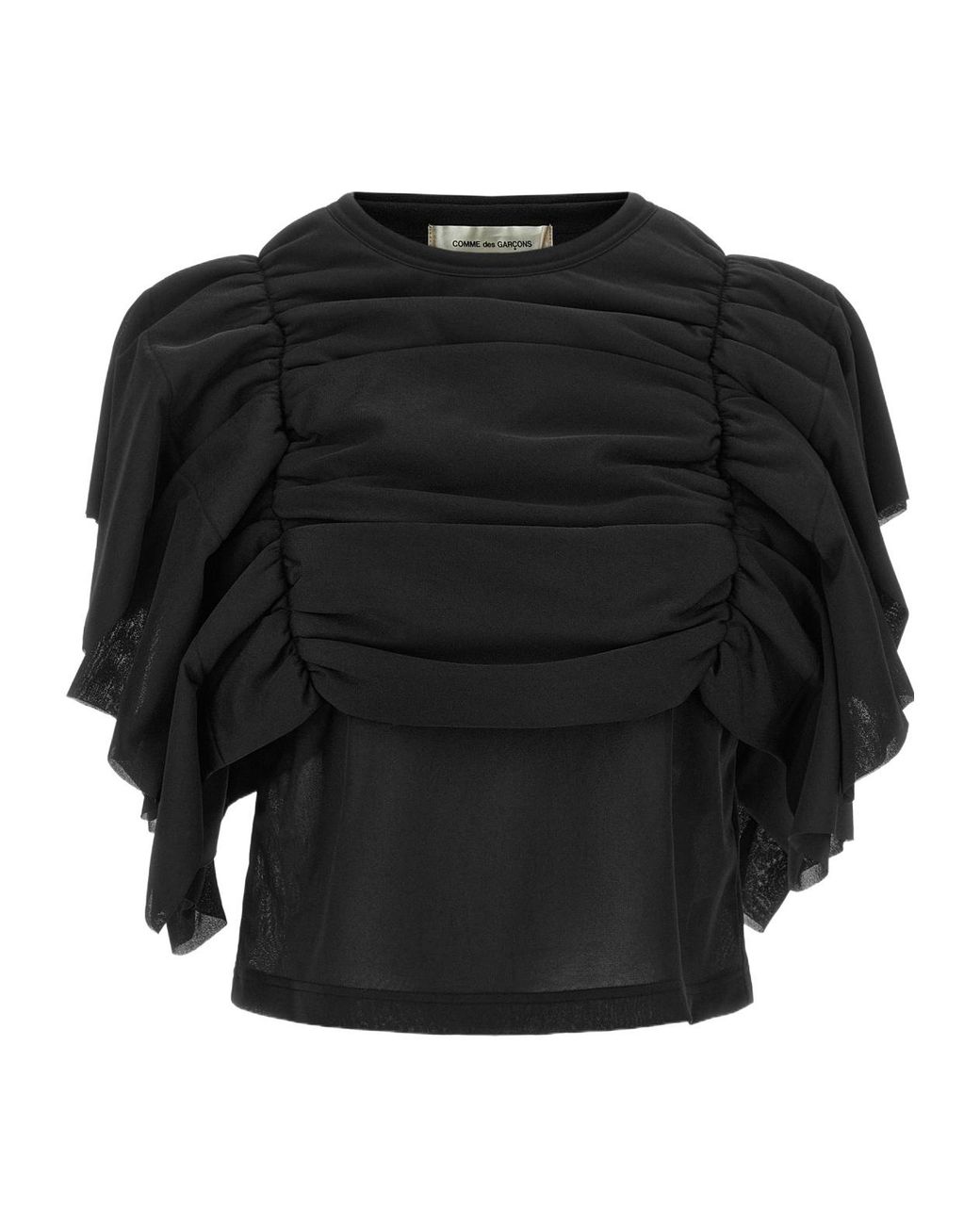 Comme des Garçons Black Comme Des Garçons Ruffle Detailed Top