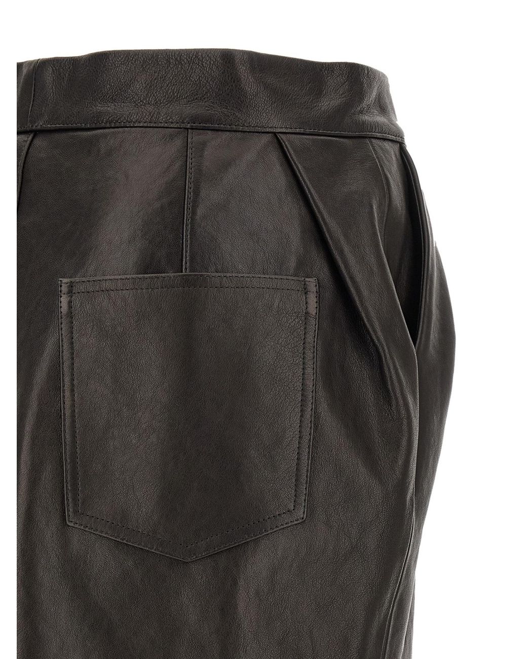 Magda Butrym Black Pleated Midi Skirt