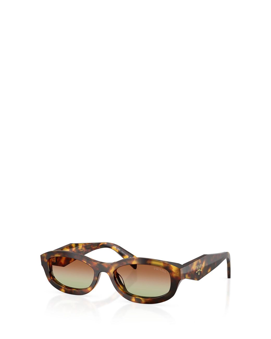 Prada Multicolor Tortoiseshell-Effect Oval-Frame Sunglasses