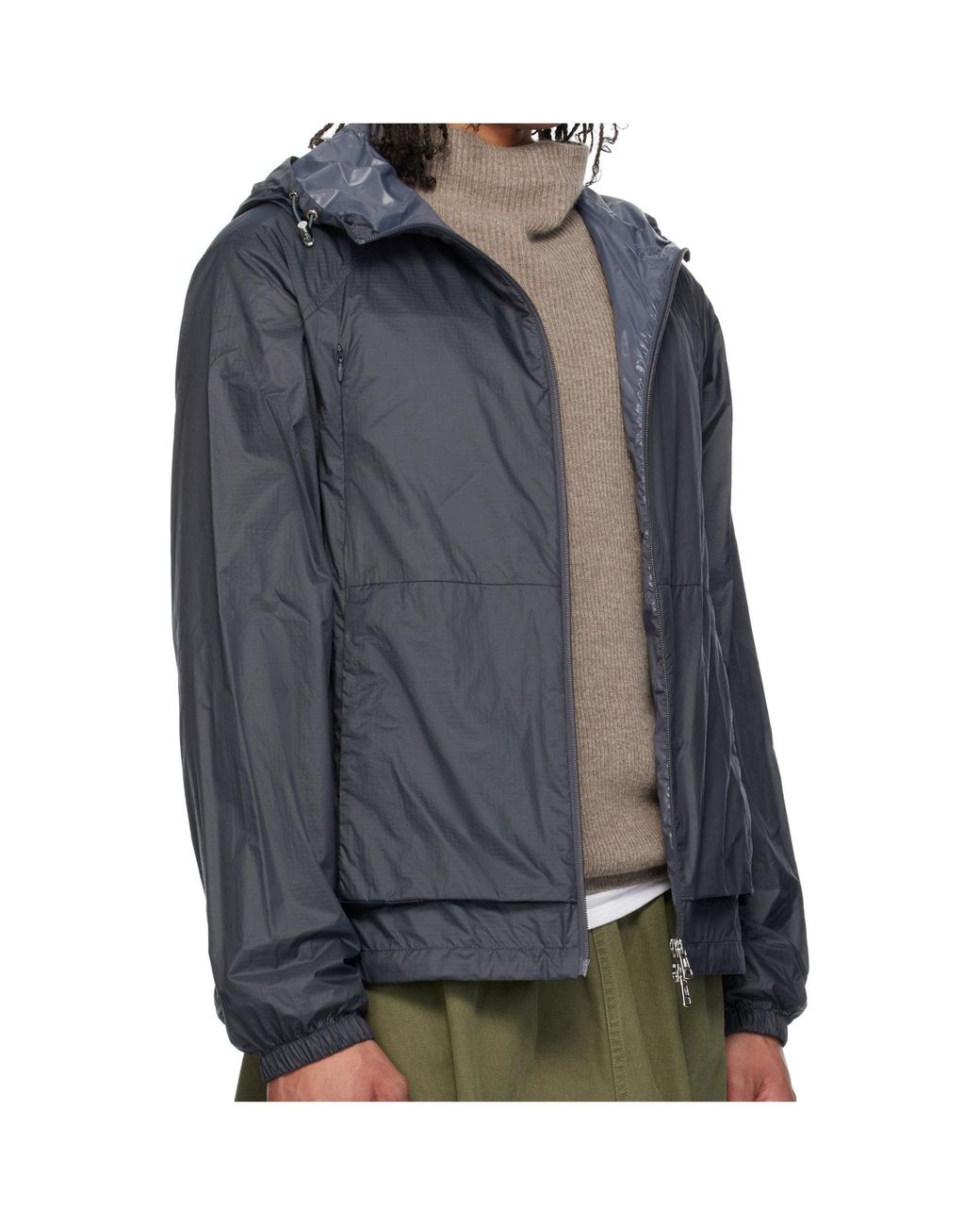 Moncler Black Lamo Zip-Up Hooded Jacket for men