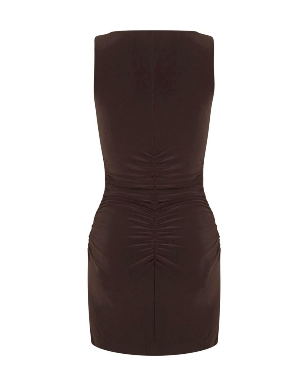Norma Kamali Brown Pickleball Mini Dress
