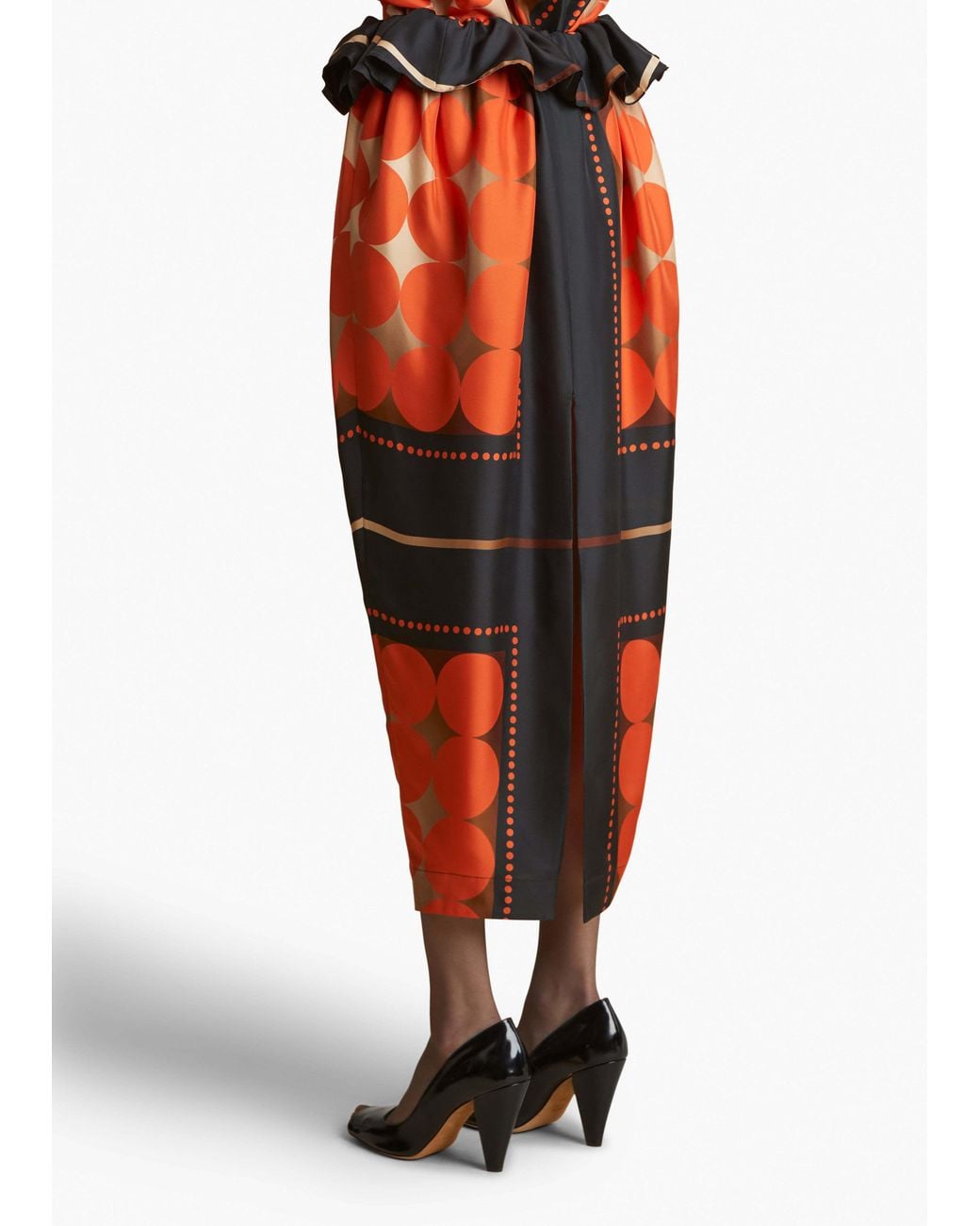 Khaite Red Printed Skirt