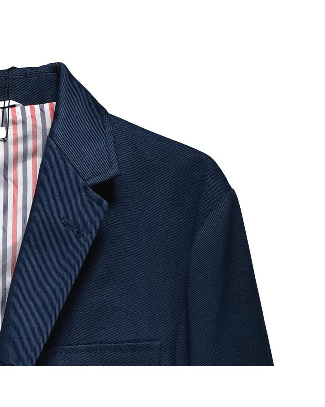 Thom Browne Blue Bar Single-Breasted Blazer for men