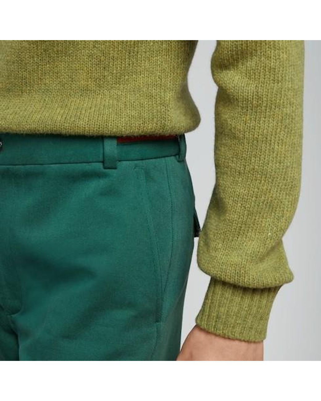 Gucci Green Web Detailed Shorts for men