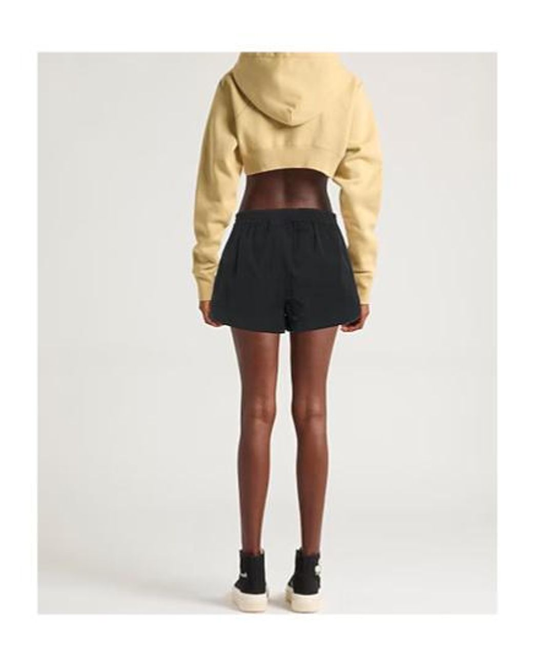 Ganni Black Logo Patch Shorts