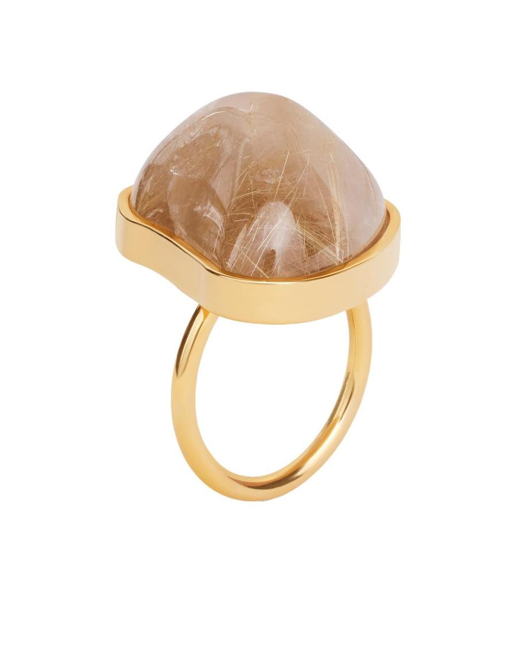 Céline White Decorated Rutile Quartz Ring