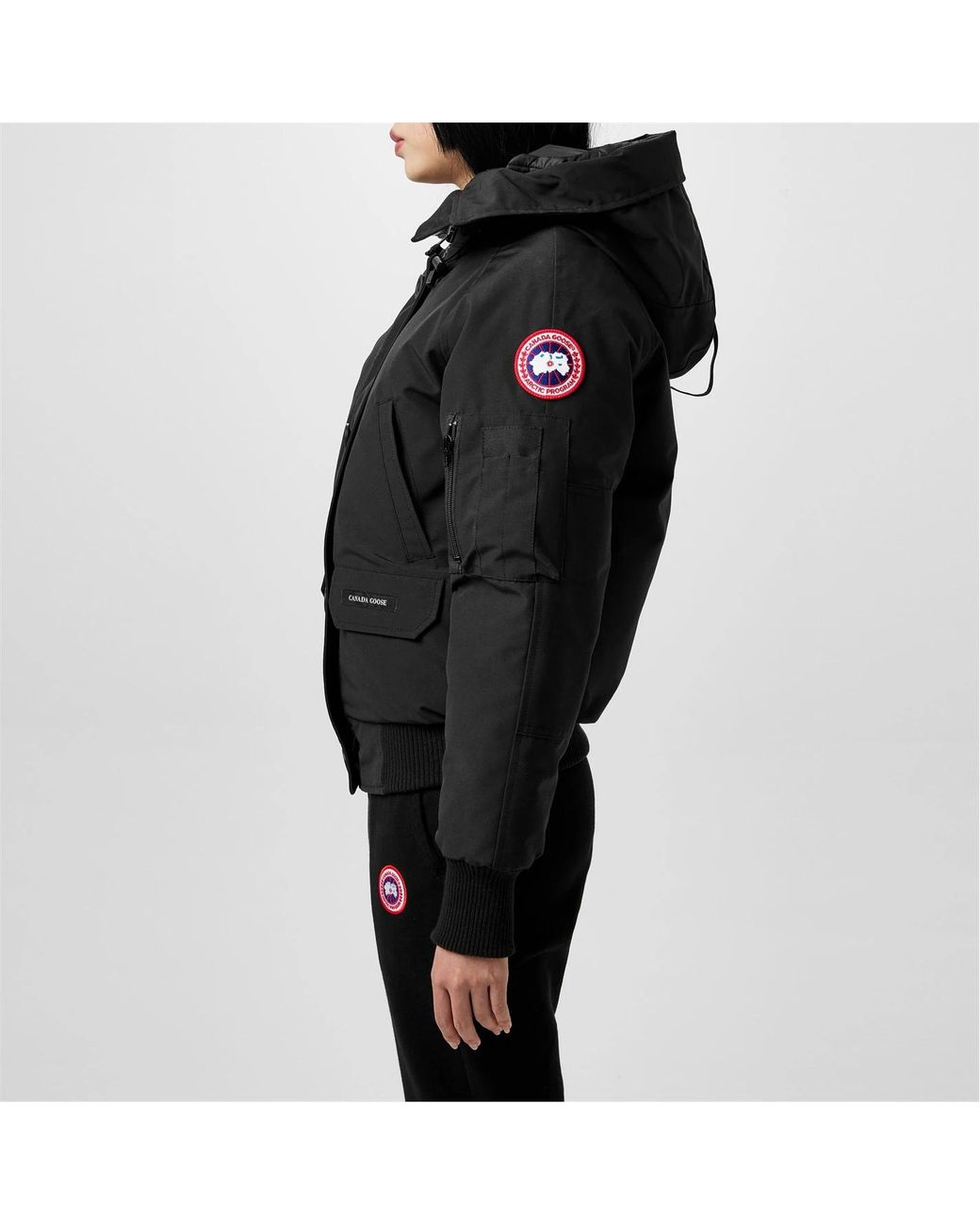 Canada Goose Black Logo Patch Down Jacket