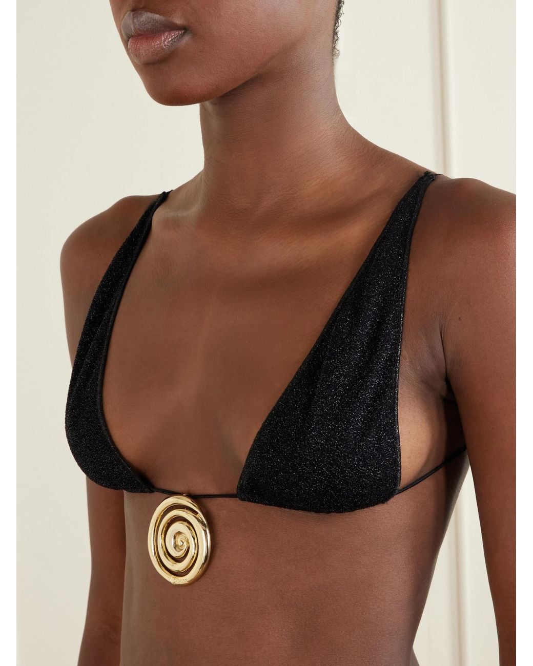 Oseree White Oséree Lurex Spiral Detail Bikini