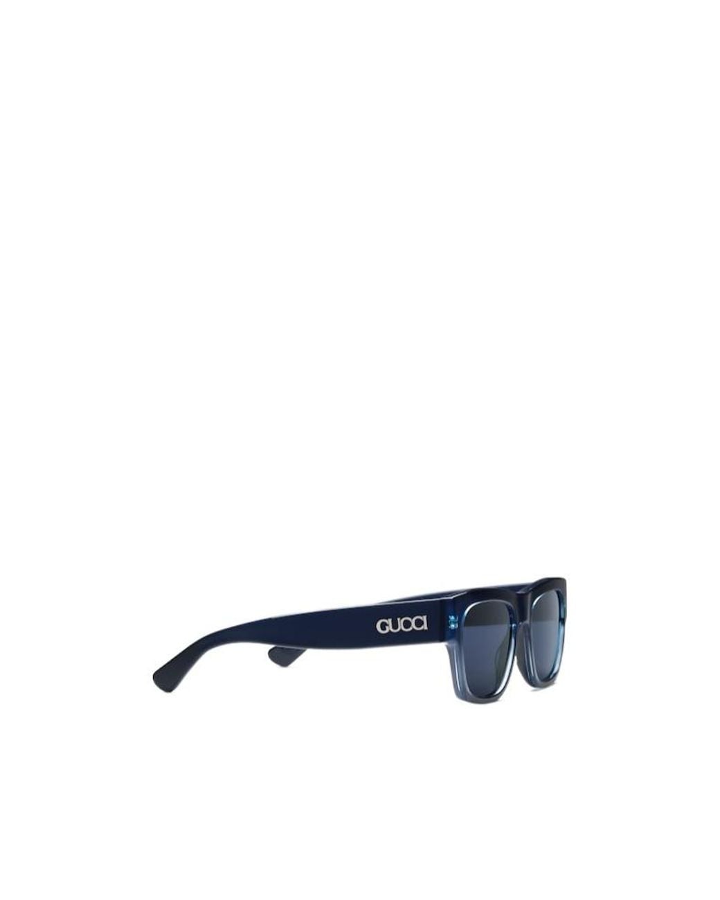 Gucci Blue Square Frame Sunglasses for men