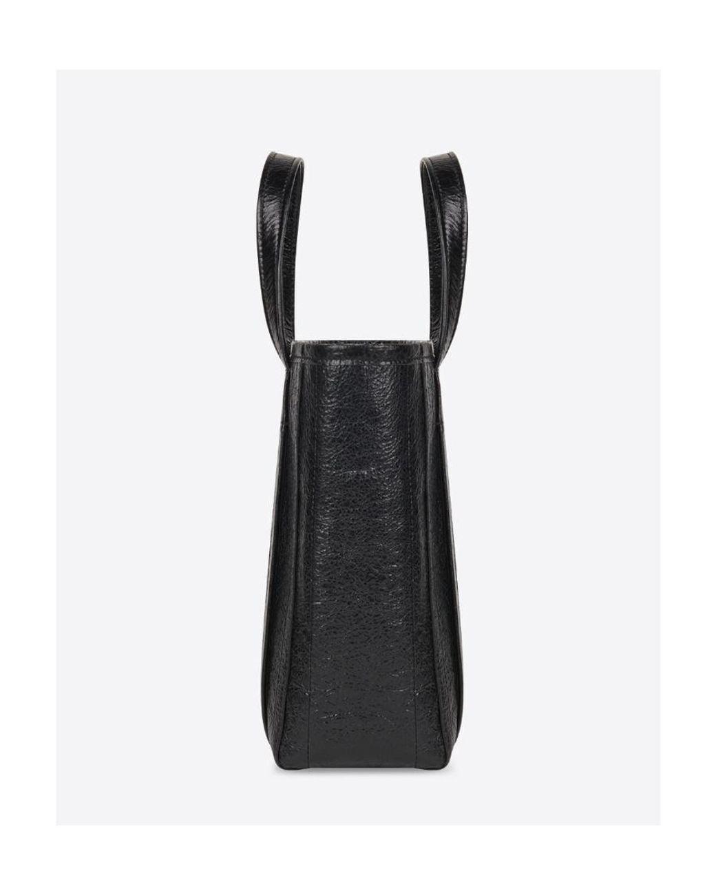 Balenciaga Black Barbes Small North-South Shopper Bag