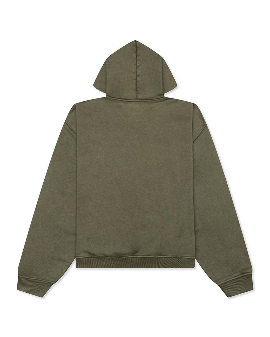 Represent Green Logo Embroidered Long Sleeved Hoodie for men