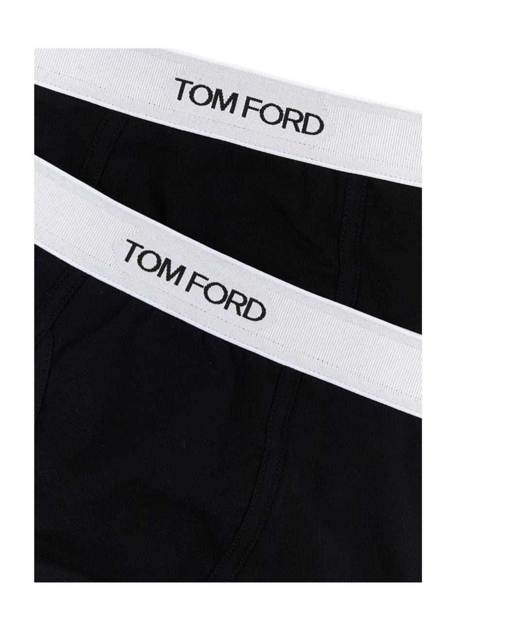 Tom Ford Black Logo Waistband 2-Pack Boxer Briefs for men
