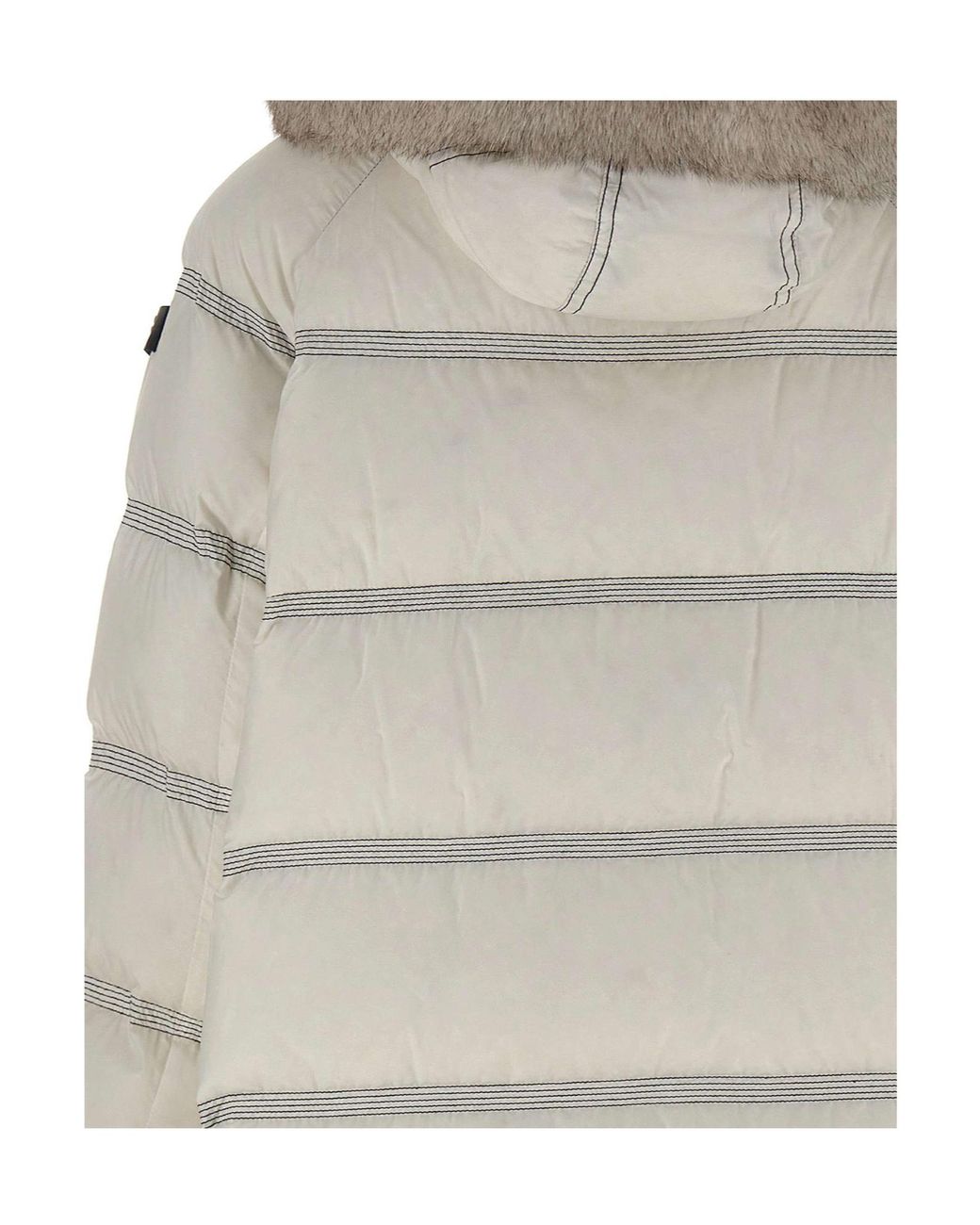 Peuterey Gray Quilted Hooded Coat