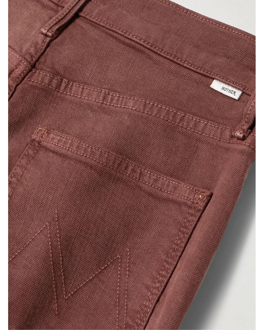 Mother Purple High-Rise Wide-Leg Jeans