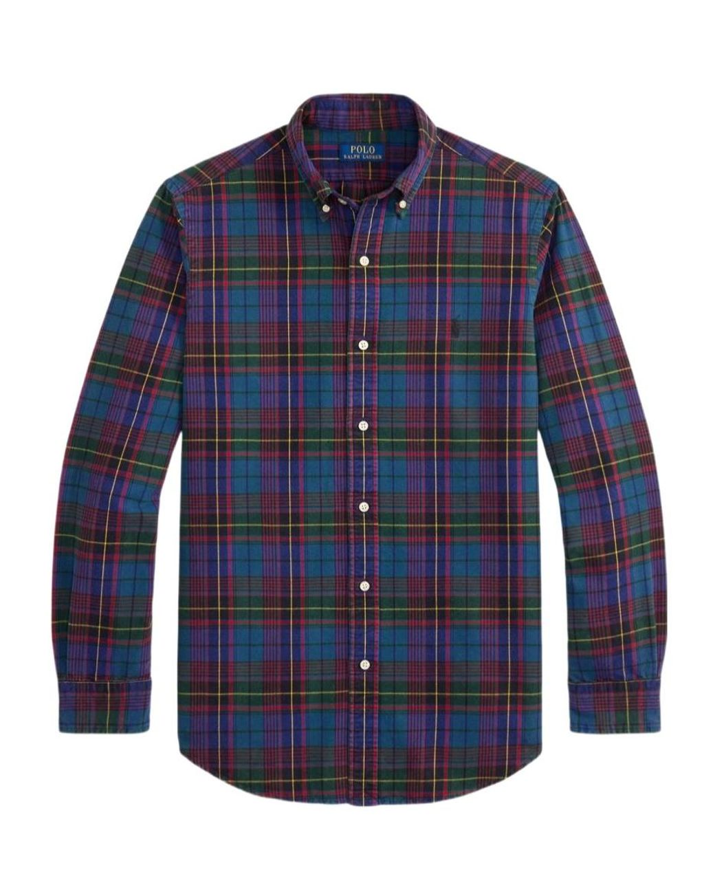 Polo Ralph Lauren Blue Checked Button-Down Shirt for men