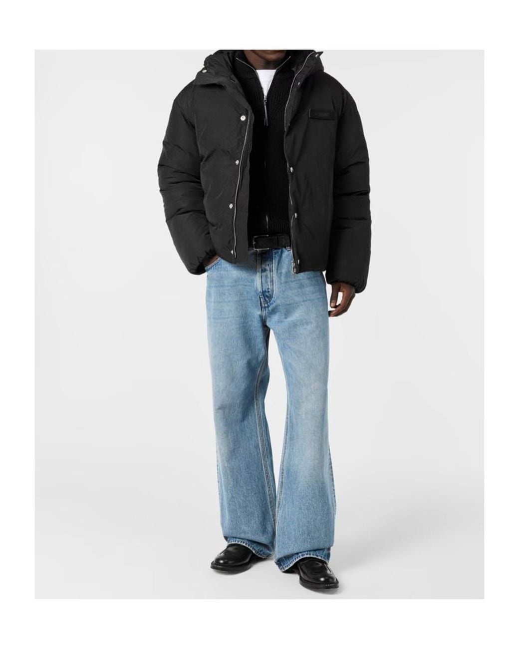 Jacquemus Black Long-Sleeved Hooded Cotton Jacket for men