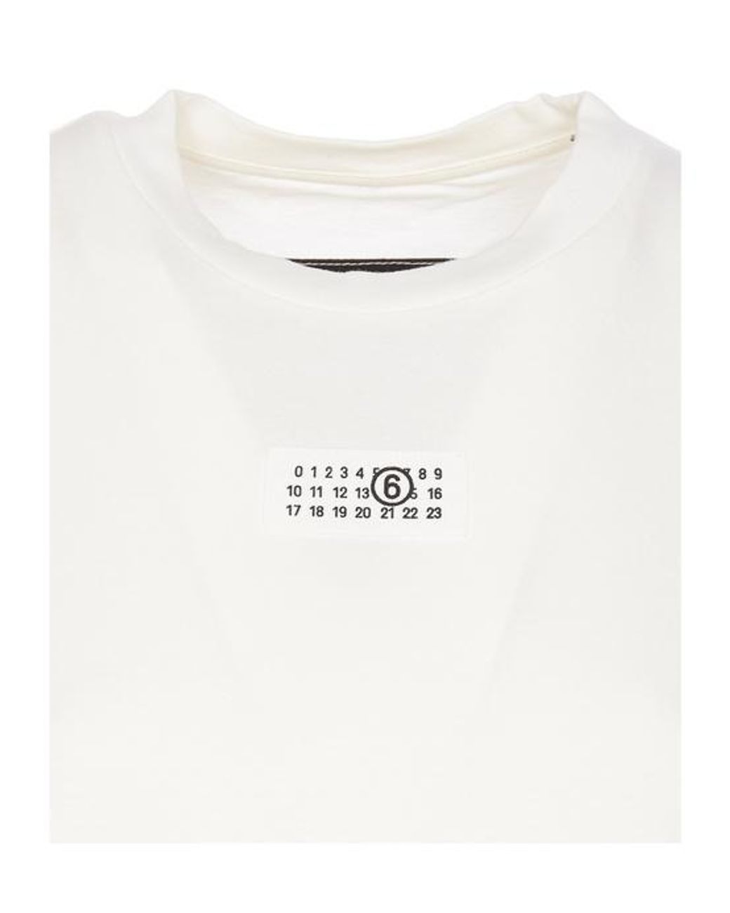 MM6 by Maison Margiela White Short-Sleeve Crewneck T-Shirt