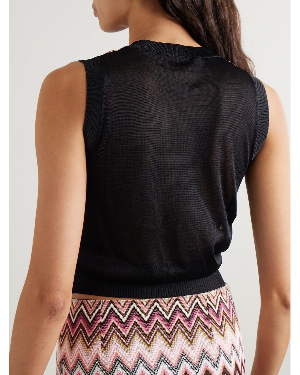 Missoni Pink Striped Tank Top