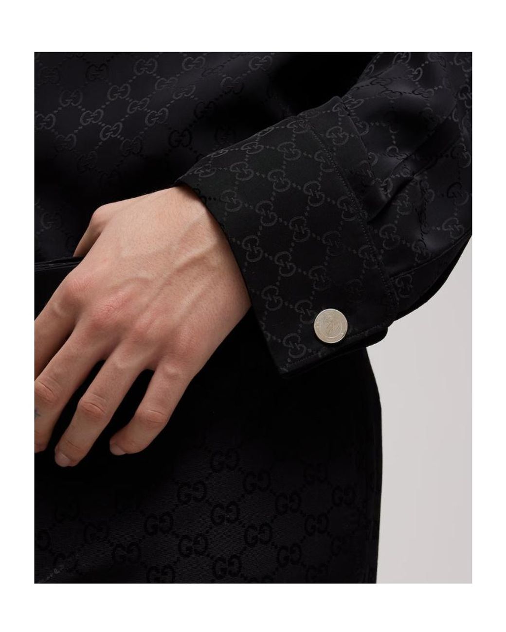 Gucci White Crest Cufflinks for men