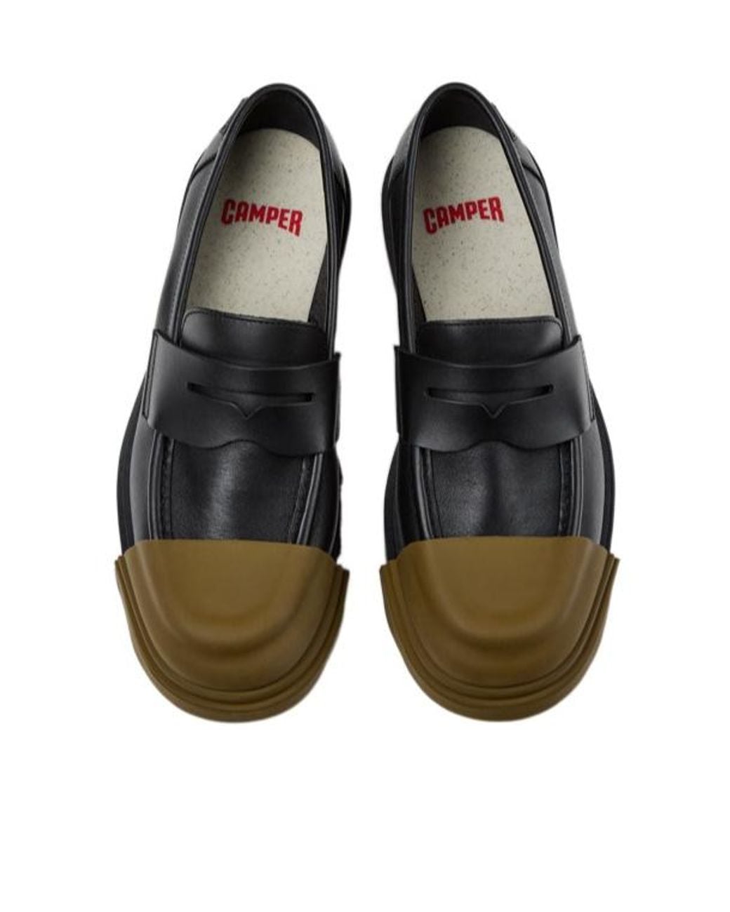 Camper Black Junction Removable-Toe Loafers for men
