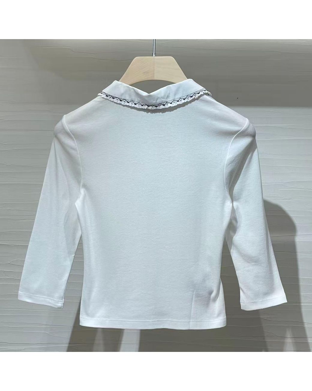 Miu Miu White Ribbed Knit Top