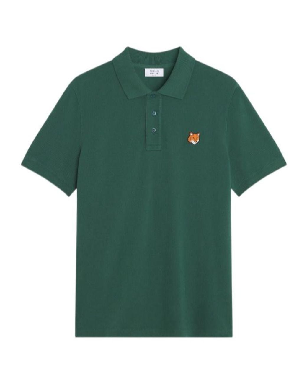 Maison Kitsuné Green Maison Kitsuné Fox Head Regular Polo Shirt for men
