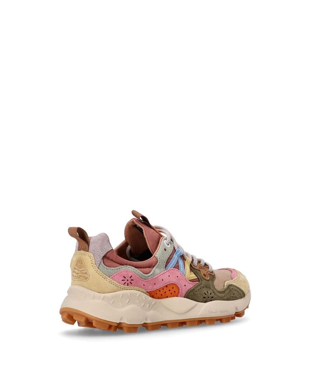Flower Mountain Pink Lace-Up Low-Cut Casual Shoes