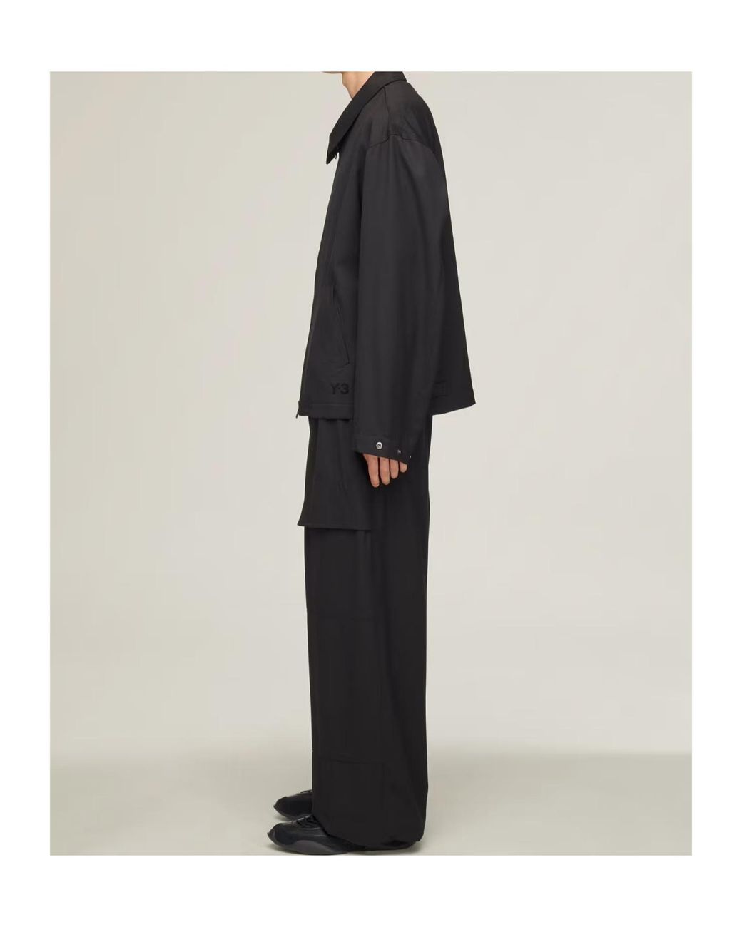 Y-3 Black Zip-Up Jacket for men