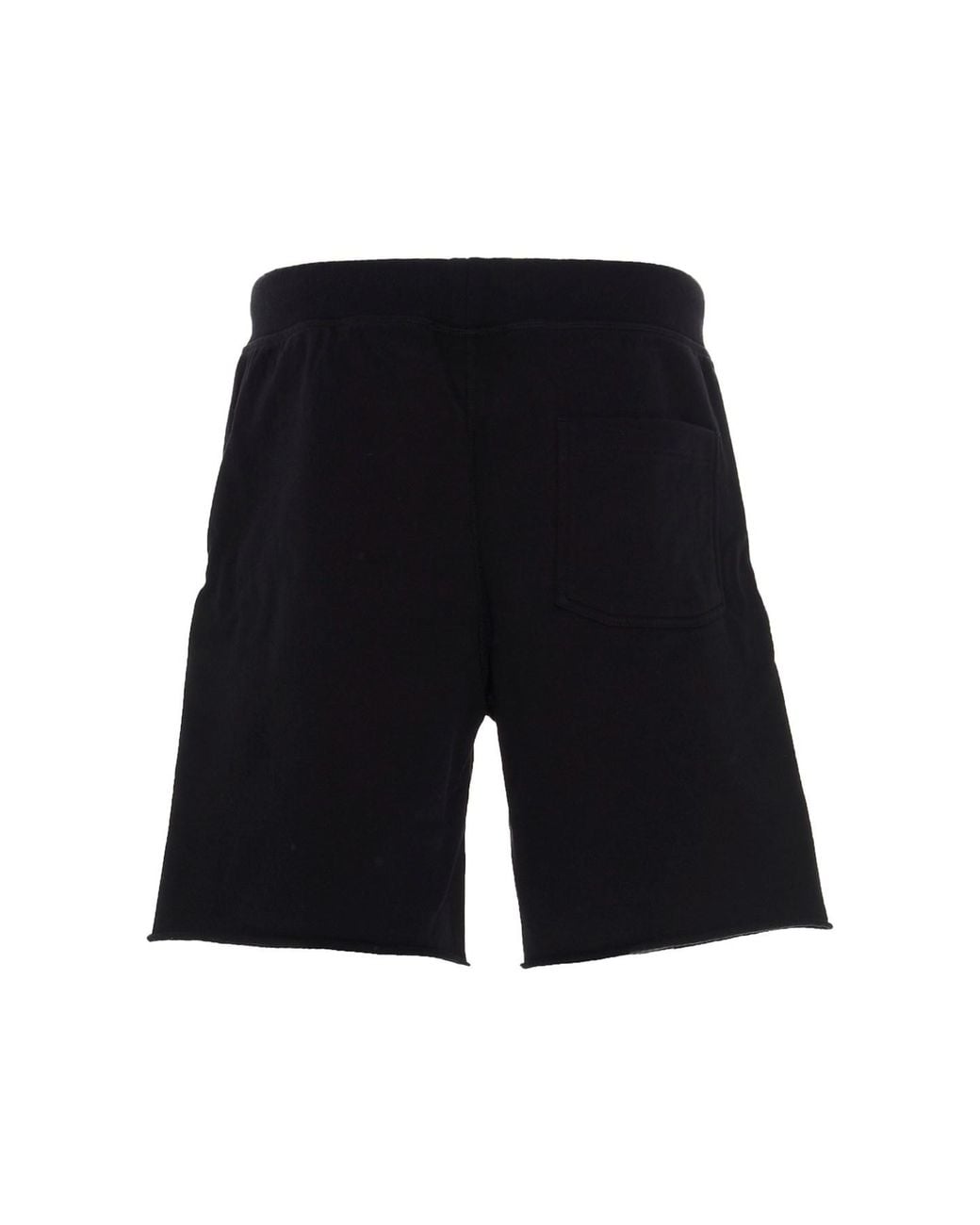 Helmut Lang Black Logo-Print Track Shorts for men