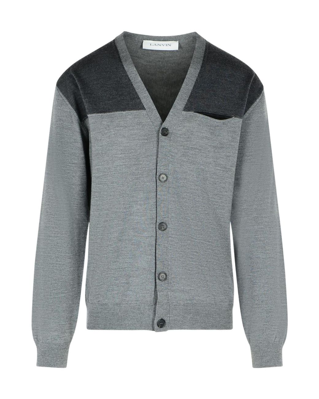 Lanvin Gray V-Neck Cardigan for men