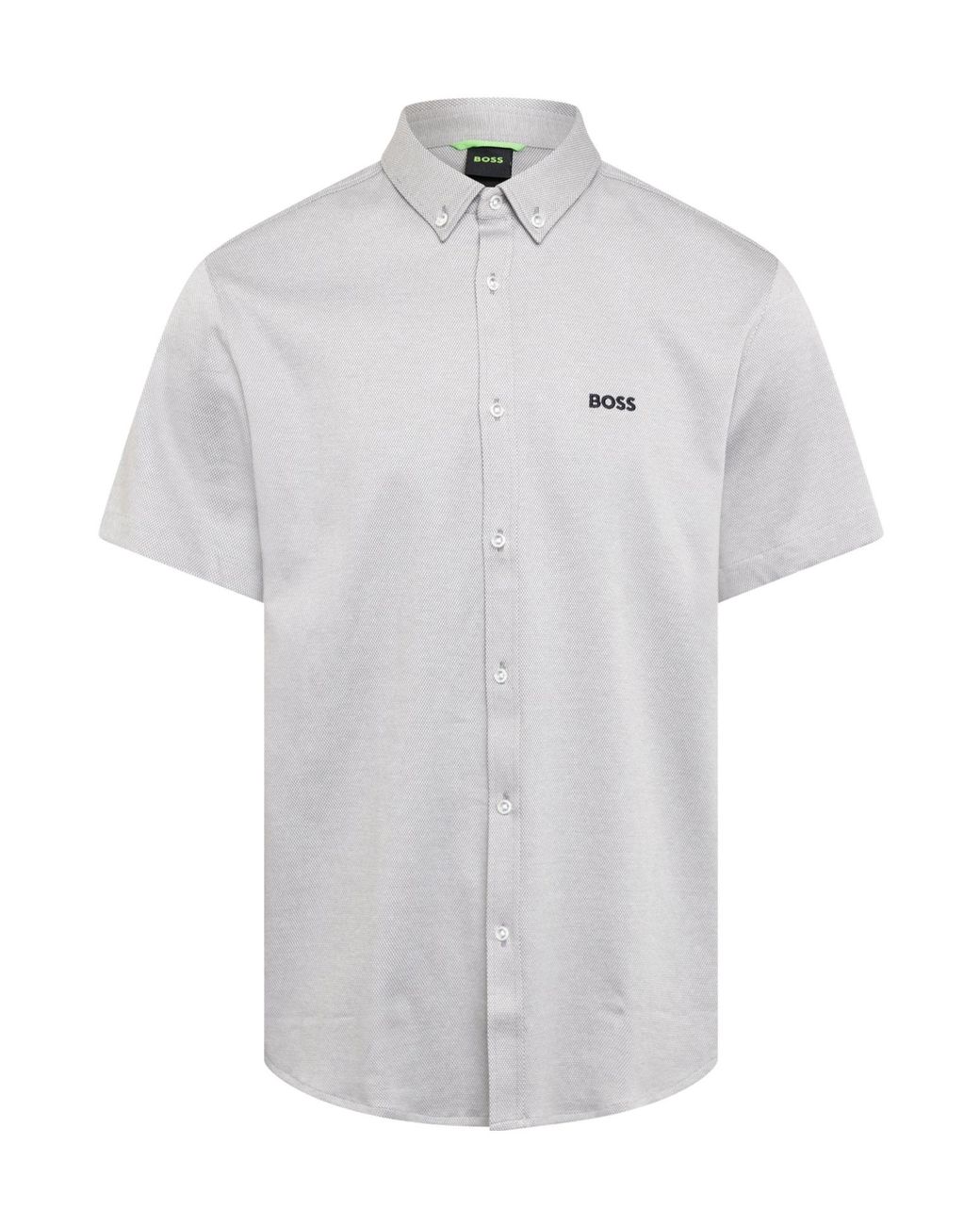 Boss White Short-Sleeve Knit Shirt for men
