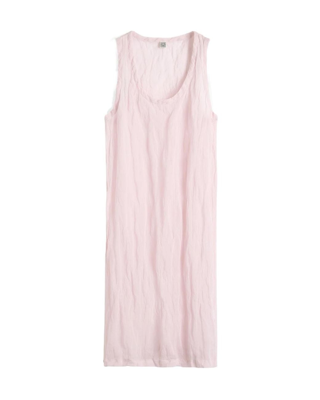Totême Pink Totême Crinkled Gauze Tank Dress