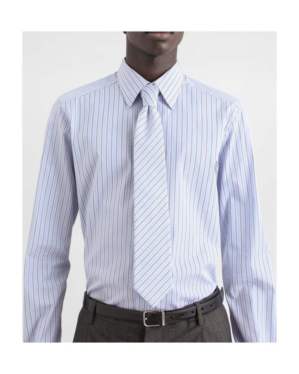 Dolce & Gabbana White Striped Tie for men