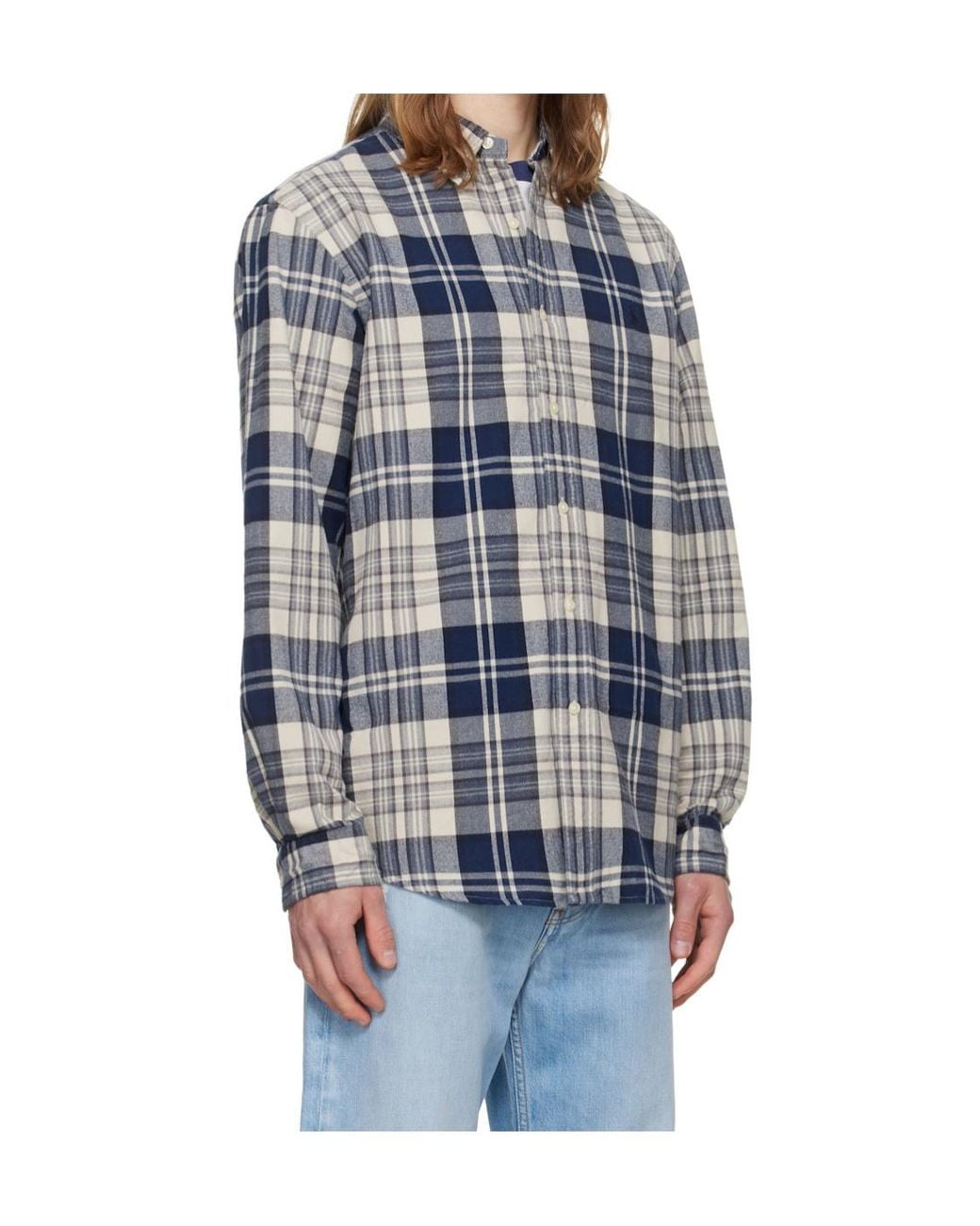 Polo Ralph Lauren Blue Plaid Sports Shirt for men