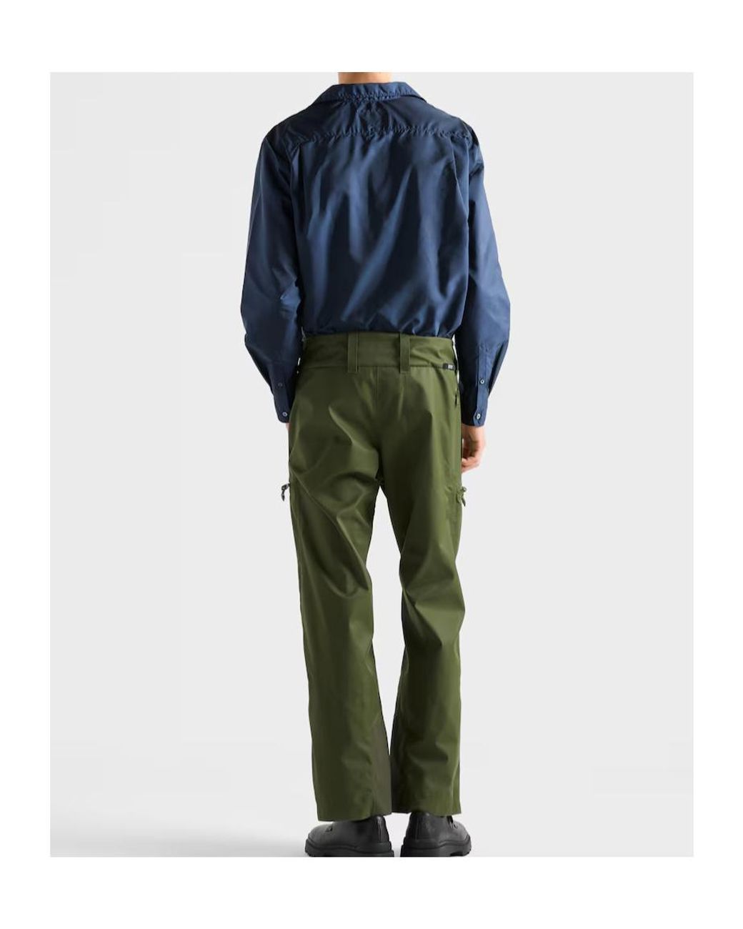 Prada Blue Long-Sleeved Button-Up Shirt for men