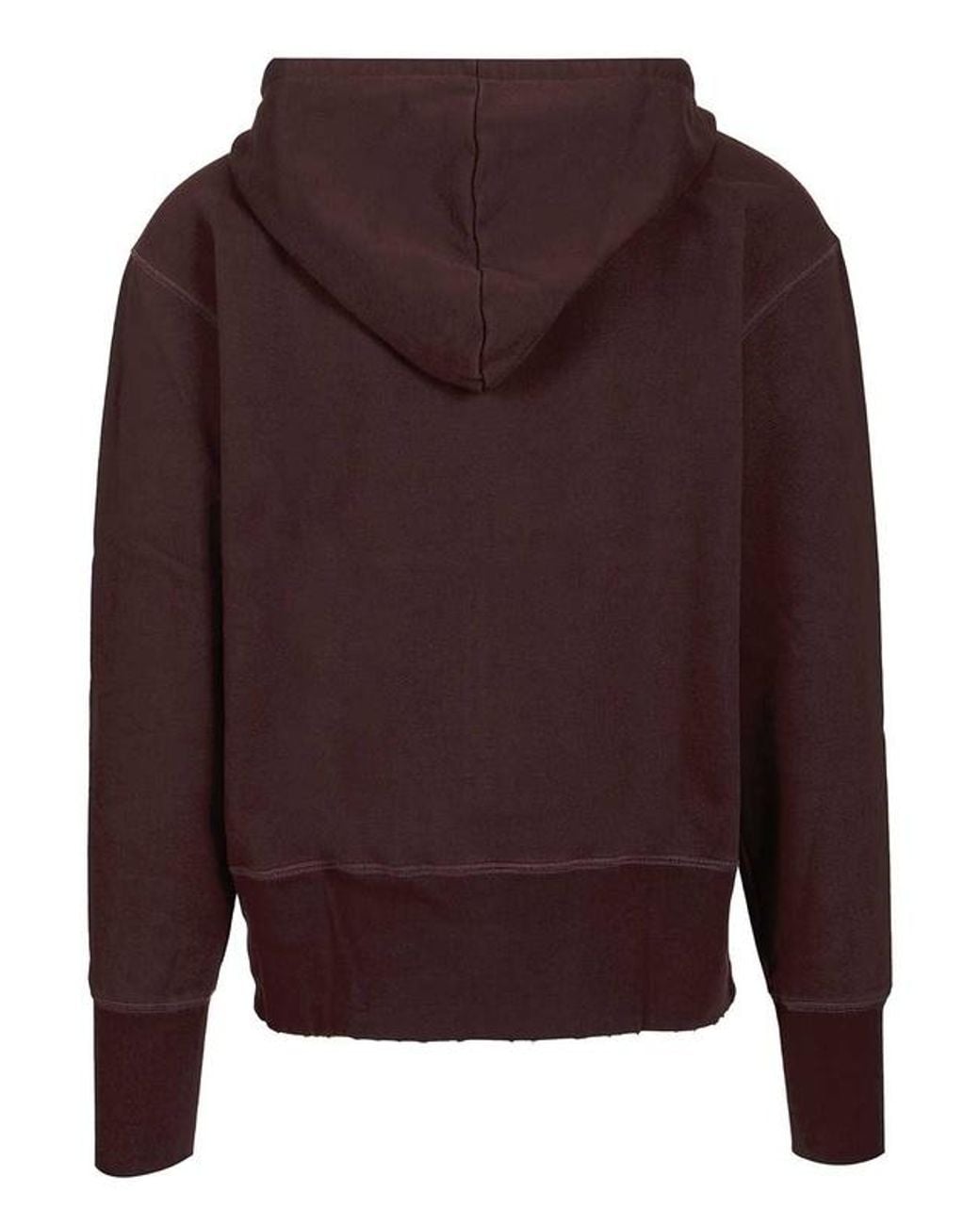 Maison Margiela Brown V-Insert Drawstring Hoodie