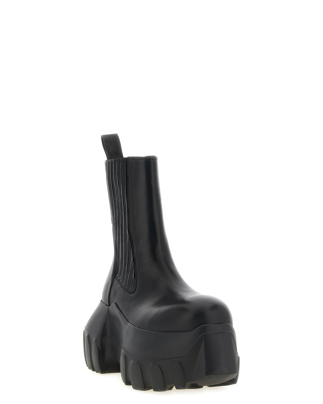 Rick Owens Black Tower Beatle Mega Tractor Ankle Boots