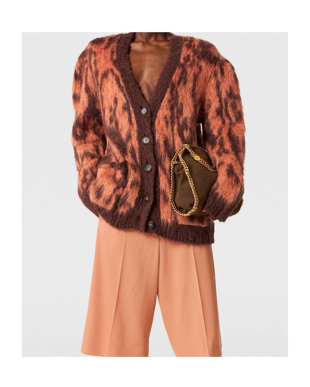 Stella McCartney Orange ステラ マッカートニー クラウド Vネック カーディガン