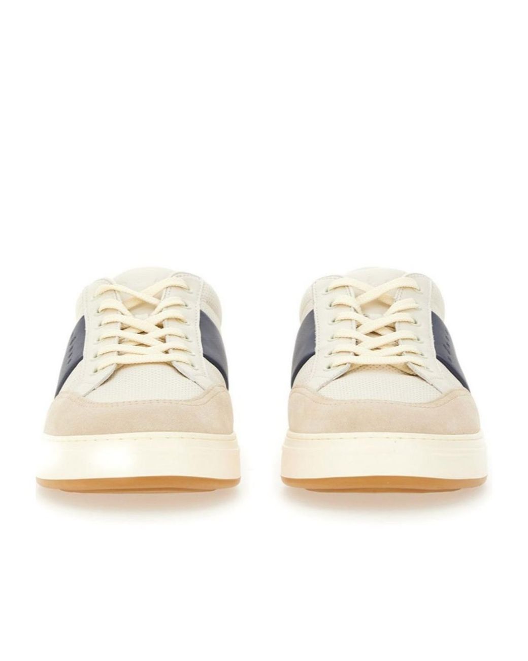 Hogan Natural Logo Embossed Lace-Up Sneakers for men