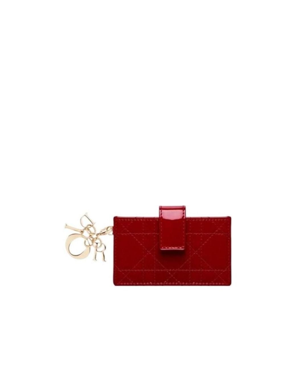 Dior Red Lady Jasmine Card Holder