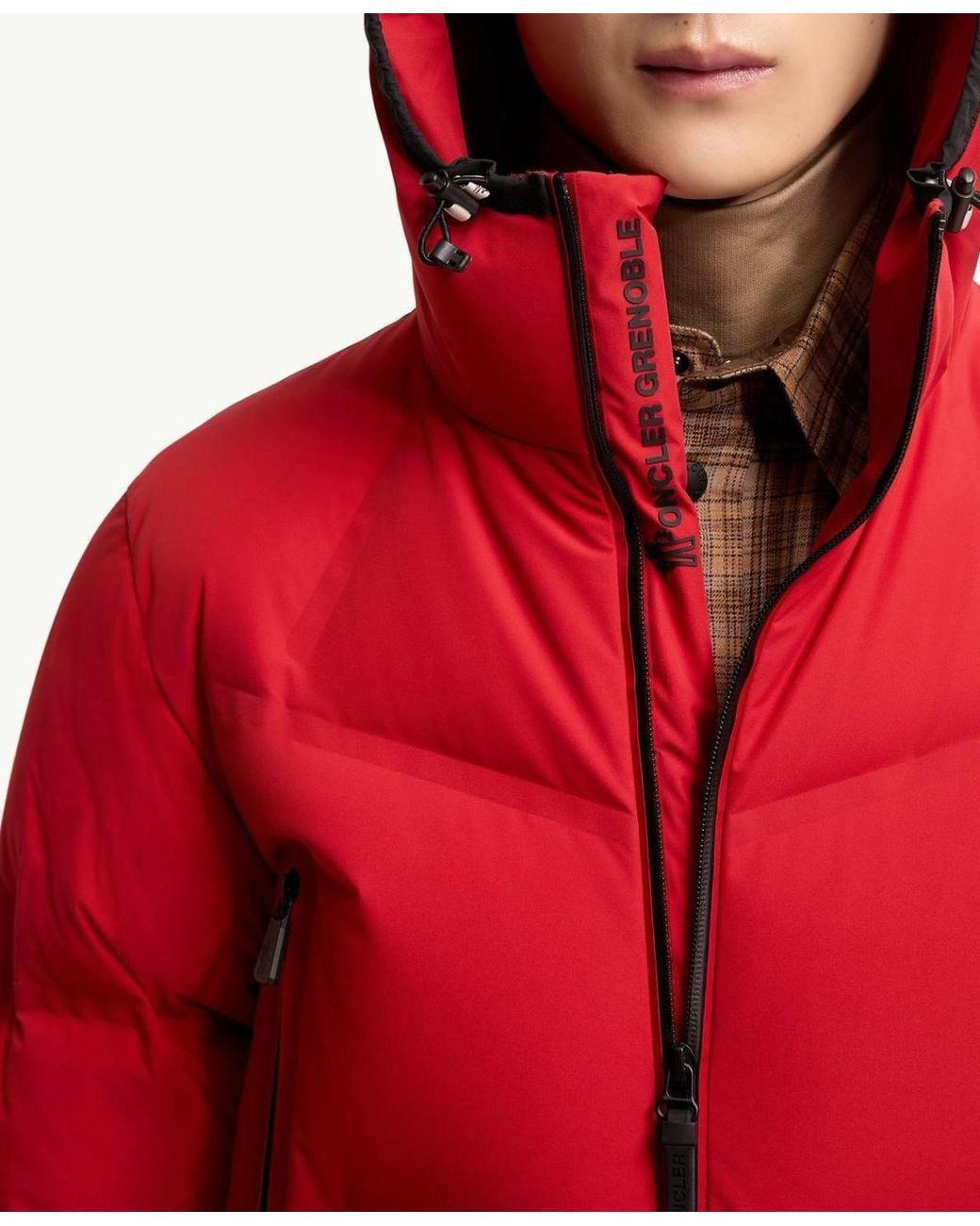 Moncler Red Angren Hooded Insulated Ski Jacket for men