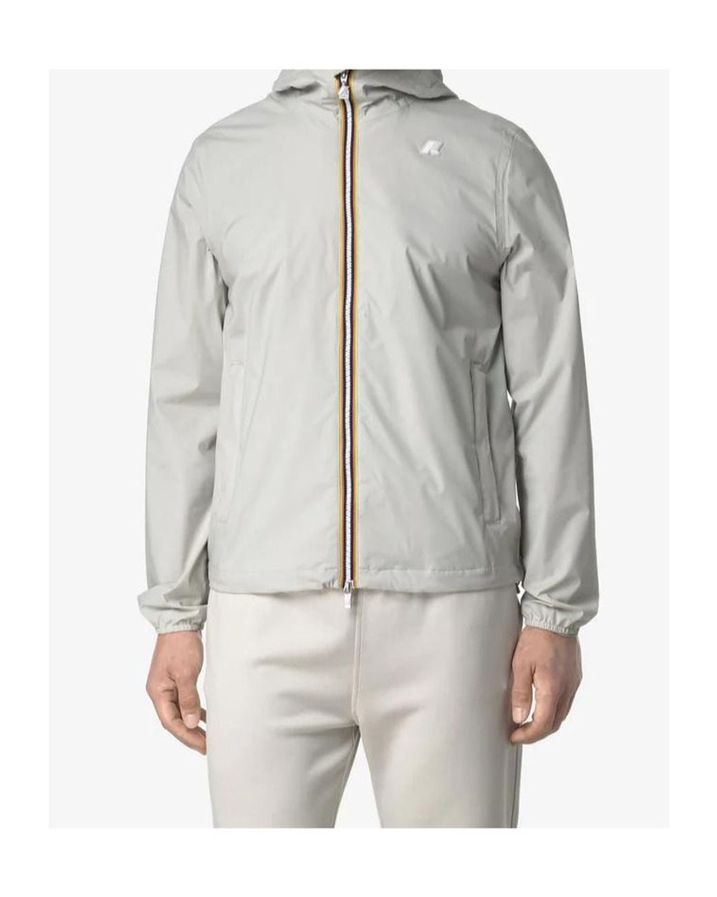 K-Way Gray Jack Hooded Zip-Up Jacket for men