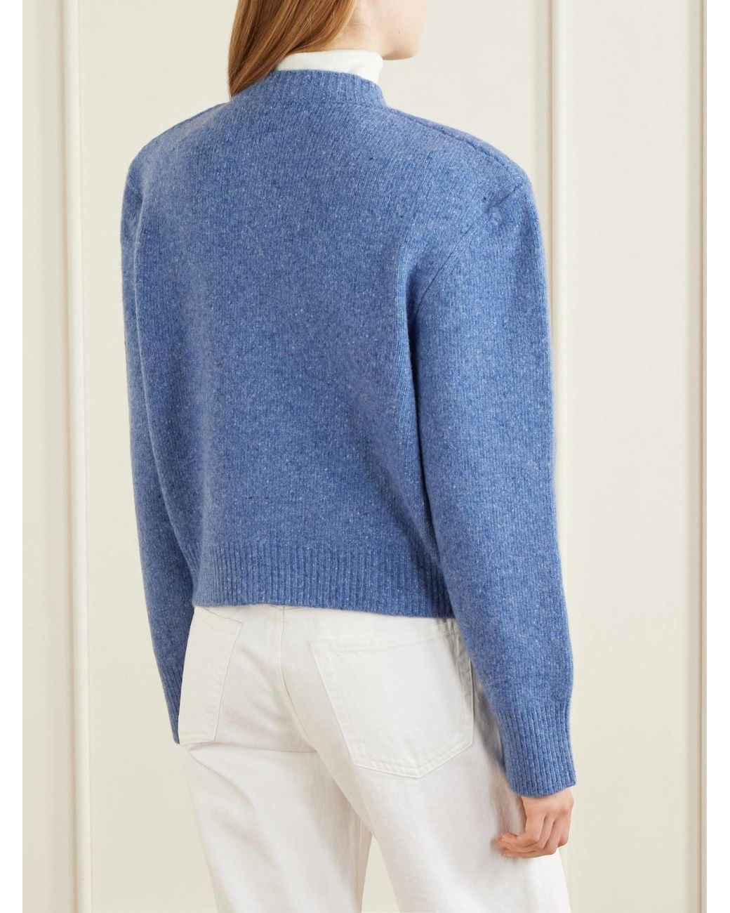 Rohe Blue Mélange Wool-Blend Cardigan