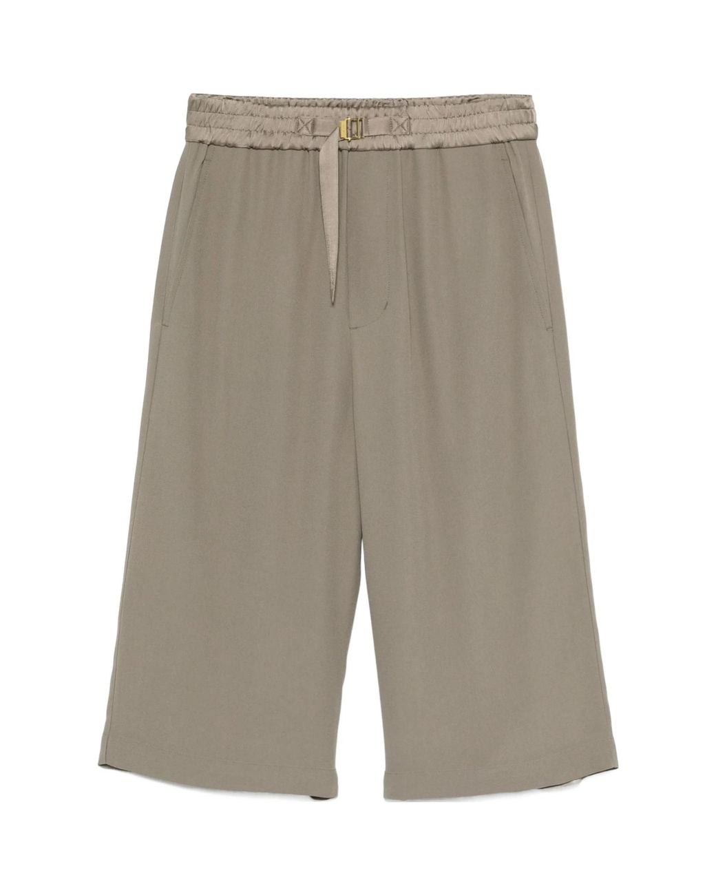 AMI Gray Crepe Shorts